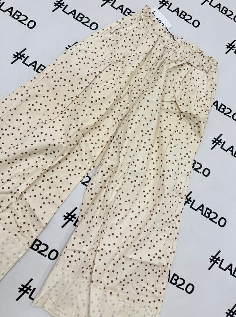 Pantalone Mini Pois Panna