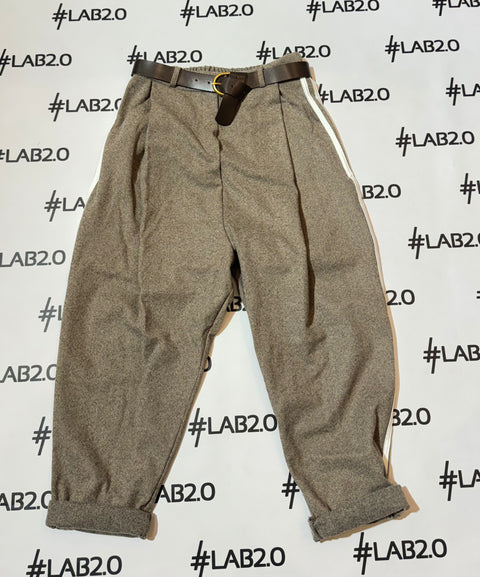 Pantalone Liberty Spinato Marrone