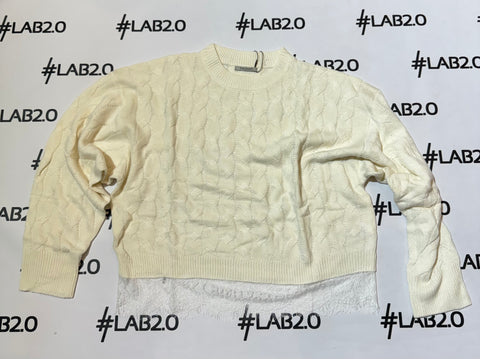 Maglioncino Trecce Panna