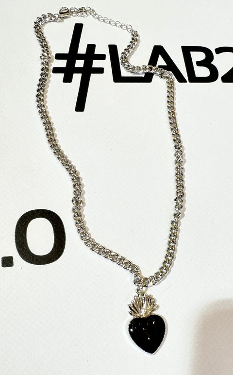 Collana Cuore Sacro Argento