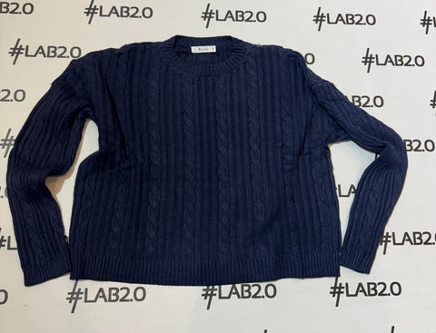 Maglione Trecce Blu