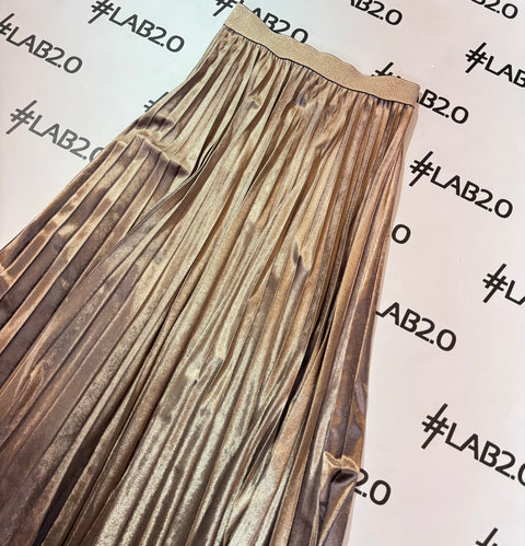 Gonna velluto Tortora