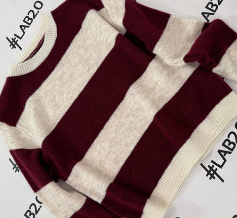 Maglione Stripes Bordeaux