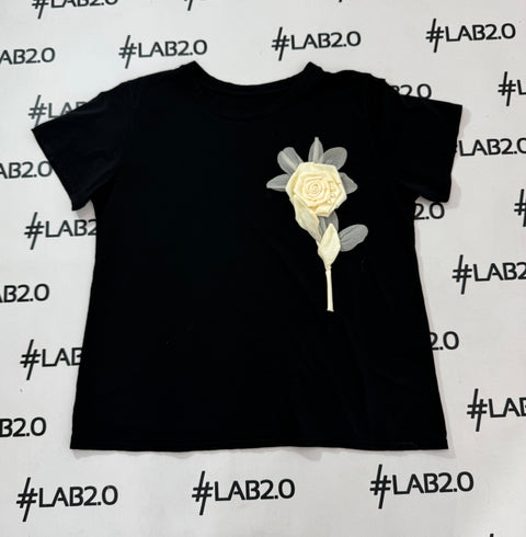 T-shirt Isotta Nero Panna