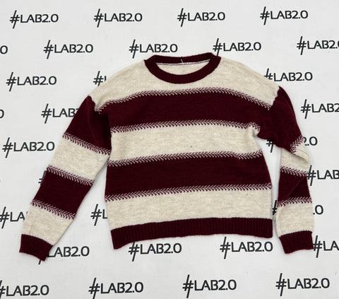 Maglione Righe Bordeaux