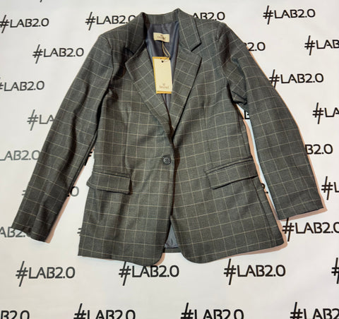 Blazer Quadro Grigia