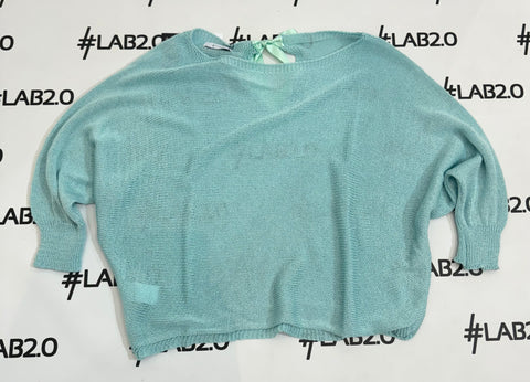 Maglioncino Fiocco Verde Acqua