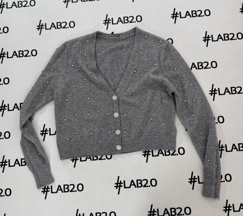 Cardigan Botton Jewels Grigio