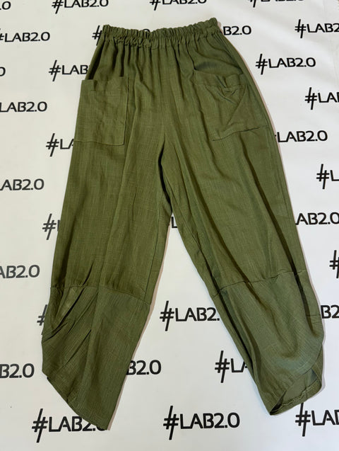 Pantalone Lino Militare
