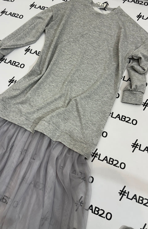 Abito Tulle Grigio