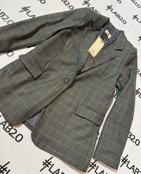 Blazer Quadro Grigia
