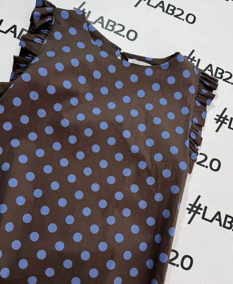 Blusa Belen Marrone Azzurro