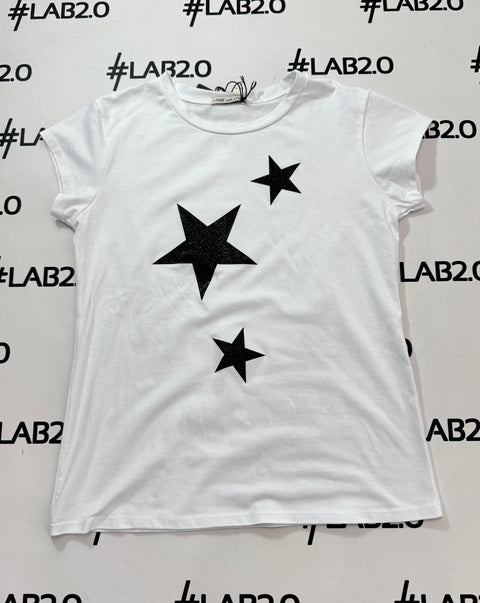 T-Shirt Stars Bianco-Nero
