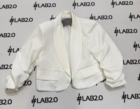 Blazer Crop Bianco
