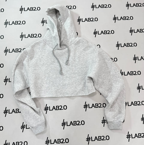 Felpa Crop Grigio Chiaro