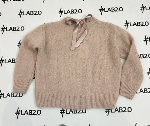 Maglione Fiocco Mohair Cipria