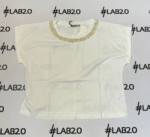 T-shirt Perle  Bianca