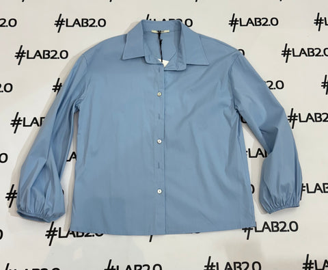 Camicia Manica Ampia Celeste