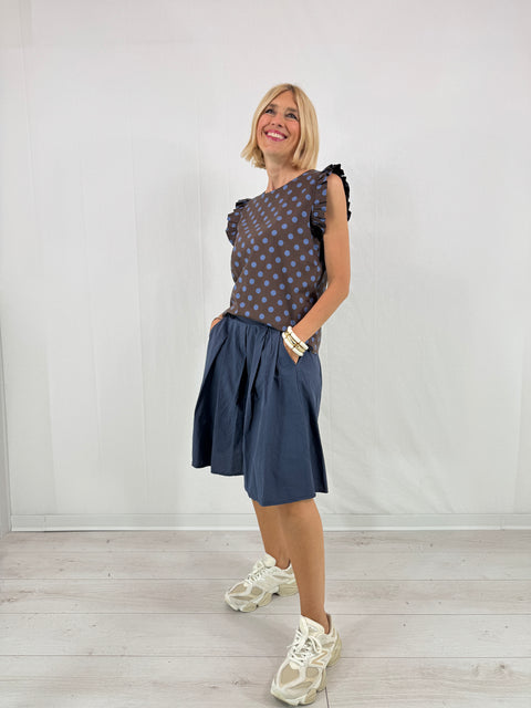 Panta-gonna Laura MIDI Blu