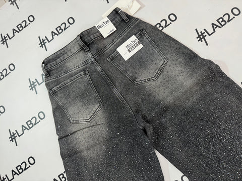 Jeans Wideleg Strass