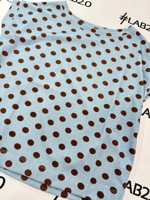 T-shirt Pois Avio Marrone