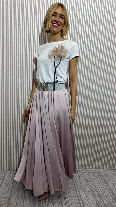 T-shirt Fiori Tortora