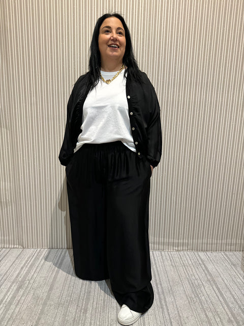 Cardigan Lucido Nero Curvy