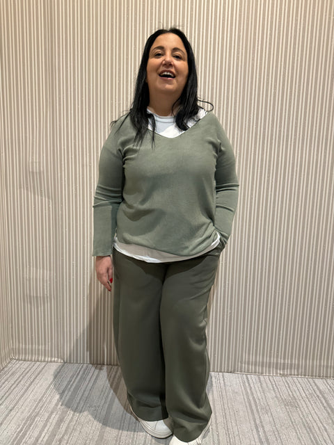 Pantalone Perrot Militare Curvy