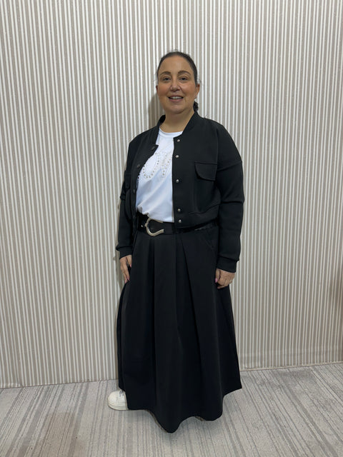 Bomber Gaia Spring Nero Curvy