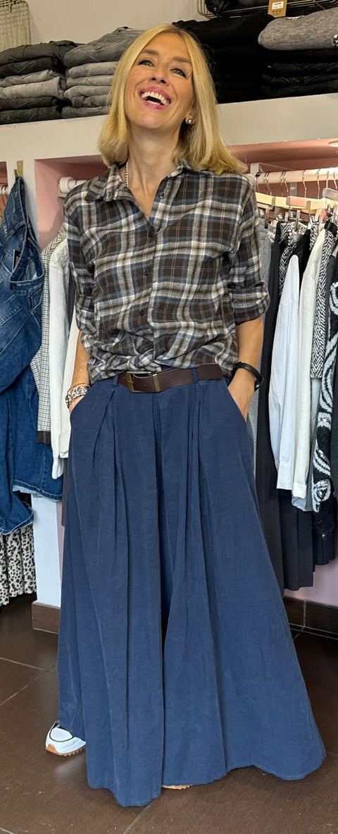 Camicia Quadretti Marrone