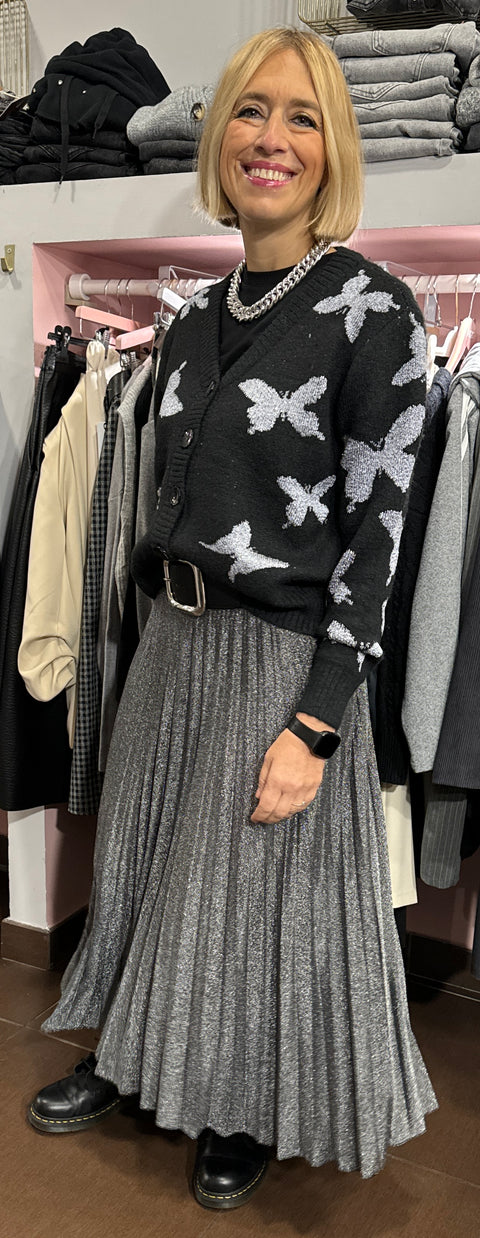 Cardigan Farfalle Nero