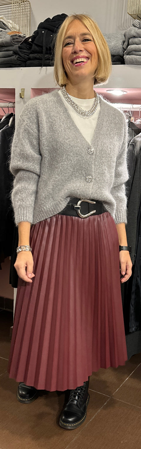 Cardigan Marta Mohair Grigio