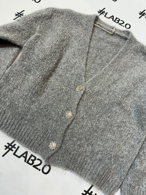 Cardigan Marta Mohair Grigio