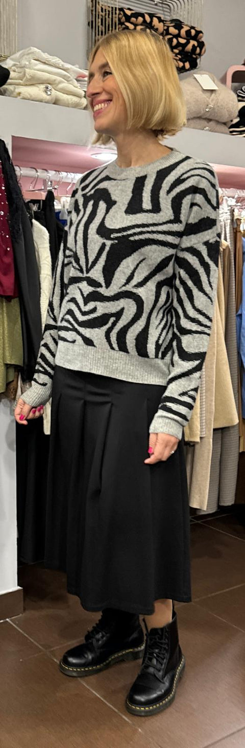 Maglione Zebra Grigio