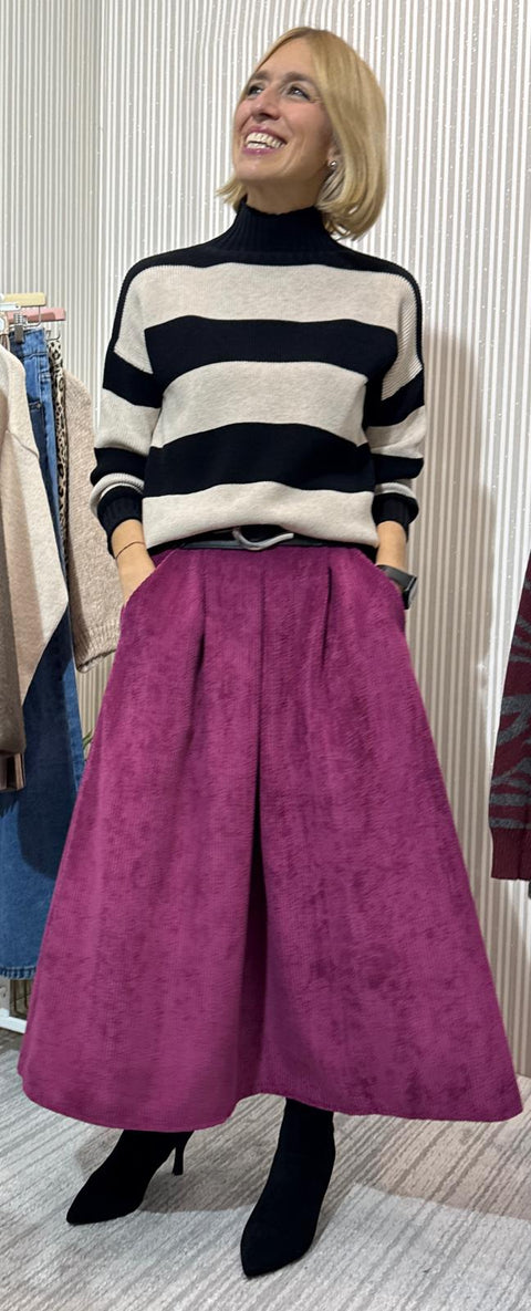 Maglione Stripes Panna