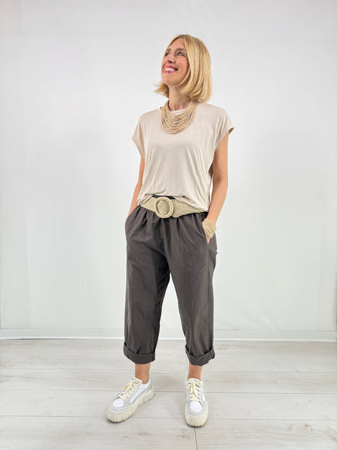 Pantalone Elena Marrone